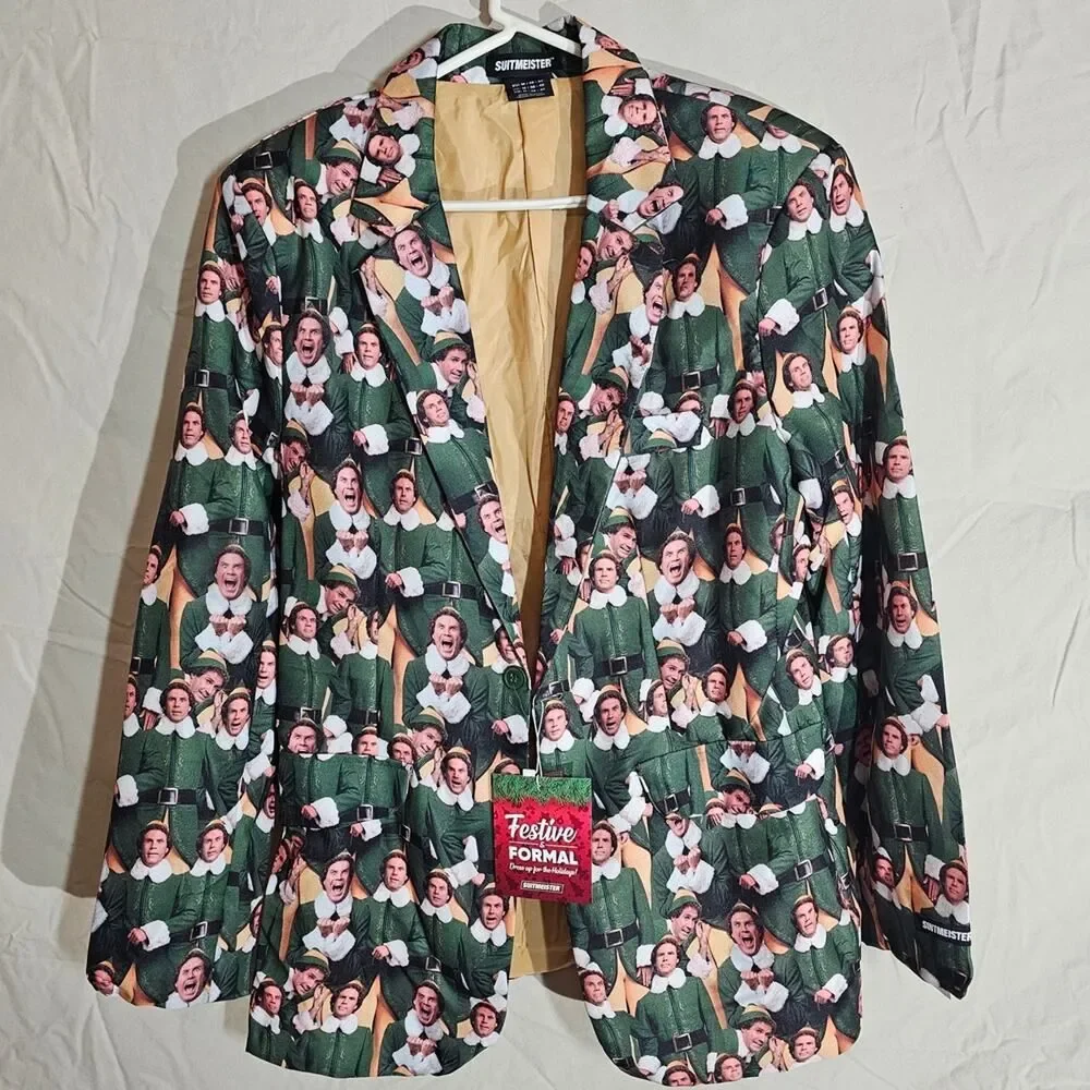 Suitmeister Elf Movie Buddy The Elf Holiday Suit Blazer Jacket US Men's M NWT